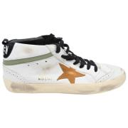 Klassieke Wit Bruin Groene Sneakers Golden Goose , White , Heren