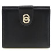 Pre-owned Leather wallets Bvlgari Vintage , Black , Dames