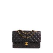 Pre-owned Leather chanel-bags Chanel Vintage , Black , Dames