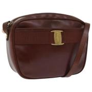 Pre-owned Leather shoulder-bags Salvatore Ferragamo Pre-owned , Brown ...