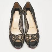 Pre-owned Lace heels Christian Louboutin Pre-owned , Black , Dames