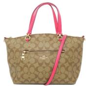 Pre-owned Plastic handbags Coach Pre-owned , Beige , Dames