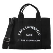 Medium Tote BAG Cuadrado RUE St-Guillaume Karl Lagerfeld , Black , Dam...