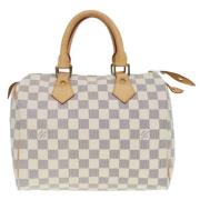 Pre-owned Canvas handbags Louis Vuitton Vintage , White , Dames