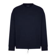 Navy Blue Sweatshirt met Eagle Logo Emporio Armani , Blue , Heren