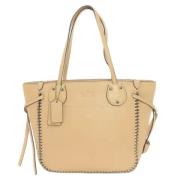 Pre-owned Leather shoulder-bags Coach Pre-owned , Beige , Dames