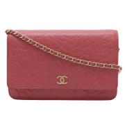 Pre-owned Leather chanel-bags Chanel Vintage , Pink , Dames