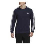 3 Strepen French Terry Longsleeve T-shirt Adidas , Blue , Heren