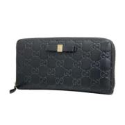 Pre-owned Leather wallets Gucci Vintage , Black , Dames