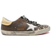 Bruin Wit Ster Zwart Sneakers Golden Goose , Brown , Dames