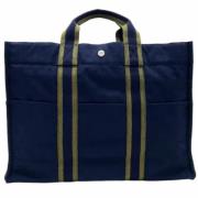 Pre-owned Canvas handbags Hermès Vintage , Blue , Dames