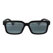 Stijlvolle zonnebril met Hiapo AF Maui Jim , Black , Heren