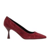 Bordeaux Suède Pump Elegant Ontwerp AGL , Brown , Dames