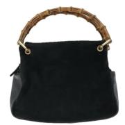 Pre-owned Suede handbags Gucci Vintage , Black , Dames