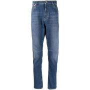 Denim Broek Klassieke Stijl Brunello Cucinelli , Blue , Heren