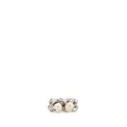 Elegante Zilveren Metalen Ring Sieraden Jil Sander , Gray , Dames