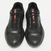 Pre-owned Leather sneakers Prada Vintage , Black , Heren