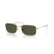 Retro Ronde Zonnebril Zwarte Frame Ray-Ban , Yellow , Unisex