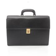 Pre-owned Leather briefcases Loewe Pre-owned , Black , Dames