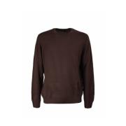 Ronde hals shirt Fay , Brown , Heren