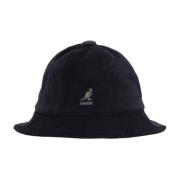 Casual Zwarte Fluwelen Bucket Hoed Kangol , Black , Heren