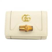 Pre-owned Leather key-holders Gucci Vintage , White , Dames