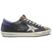 Superstar Zwart Suède Violet Sneakers Golden Goose , Gray , Heren