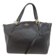 Pre-owned Leather handbags Coach Pre-owned , Black , Dames