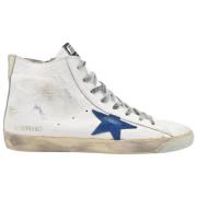 Witte Distressed Leren Blauwe Ster Sneakers Golden Goose , White , Her...