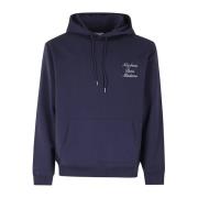 Calligrafie Slogan Hoodie Bruin Drole de Monsieur , Blue , Heren