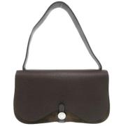 Pre-owned Leather handbags Hermès Vintage , Brown , Dames