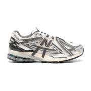 Zilveren Sneakers Mesh Design Panel Logo New Balance , Gray , Dames