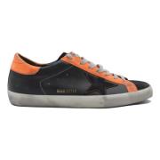 Superstar Black Orange Sneakers Golden Goose , Orange , Dames