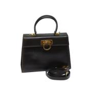 Pre-owned Leather handbags Salvatore Ferragamo Pre-owned , Black , Dam...