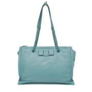 Pre-owned Leather shoulder-bags Salvatore Ferragamo Pre-owned , Blue ,...