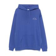 Blauwe Hoodie Geborduurd Logo Maison Labiche , Blue , Heren