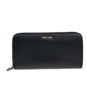 Pre-owned Leather wallets Prada Vintage , Black , Dames