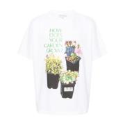 Bloemen Slogan Print Crew Neck T-shirt JW Anderson , White , Heren