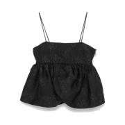 Zwarte Gedrapeerde Bustier Stijl Jurk Rotate Birger Christensen , Blac...