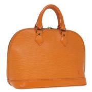 Pre-owned Leather handbags Louis Vuitton Vintage , Orange , Dames