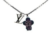 Pre-owned Metal necklaces Louis Vuitton Vintage , Gray , Dames