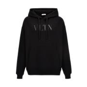 Hoodie Vltn Valentino , Black , Heren