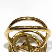 Pre-owned Metal rings Louis Vuitton Vintage , Yellow , Dames