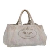 Pre-owned Canvas prada-bags Prada Vintage , Gray , Dames