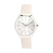 Zilveren Dameshorloge Klassiek Elegant Esprit , White , Dames