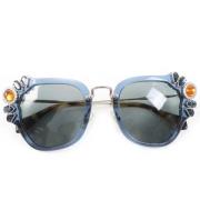 Pre-owned Metal sunglasses Miu Miu Pre-owned , Blue , Dames