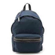 Pre-owned Canvas backpacks Saint Laurent Vintage , Blue , Dames