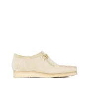 Beige Suède Veterschoenen Clarks , Beige , Heren