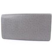 Pre-owned Leather wallets Louis Vuitton Vintage , Gray , Dames