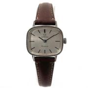 Pre-owned Leather watches Omega Vintage , Gray , Dames